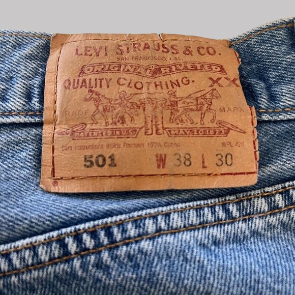 Vintage Levis 501 Jeans‎ Mens 38 (36x28.5) Original Button Down Fly Straight Leg - Picture 5 of 10